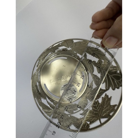 Bath and Body Works Maple Leaf 3‎ Wick Leaves Candle Holder Fall Green Yellow - Picture 8 of 10